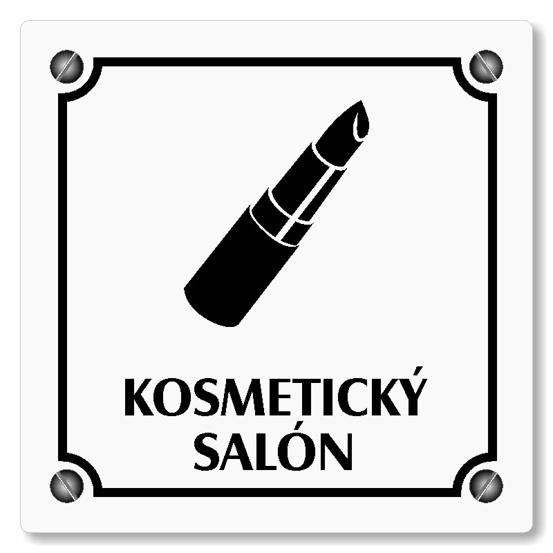 Kosmetický salón, 118x118mm, bílá, Kansas